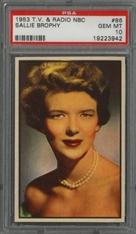 1953 Bowman "TV & Radio Stars of NBC" #86 Sallie Brophy - PSA GEM MT 10 "1 of 1!"